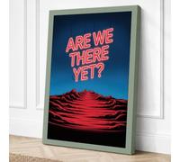 Are We There Yet Typography Canvas Wall Art Print 30x20 Inch (76 x 51 cm)