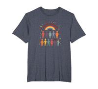are Welcome Here Diversity Rainbow Inclusion Unity T-Shirt, Men's Big and Tall, Heather Blue, 5X Tall