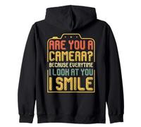 Are You A Camera? Every Time I Look At You I Smile Zip Hoodie