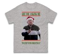 are You Asking Me to Step Into Christmas T Shirt, Xmas Festive Gift Tee Top, Xmas Gift Top Heather Grey