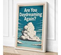 Are You Daydreaming Retro Canvas Wall Art Print 24x16 Inch