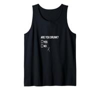 are You Drunk Yes No Checkbox Party Fun White Text Tank Top