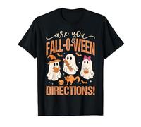 are You Fall-O-Ween Directions Cute Ghosts Value Graphic T-Shirt, Men, Black, S