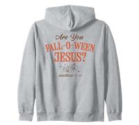 Are You Fall-O-Ween Jesus Christian Halloween Pumpkin Bible Zip Hoodie