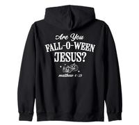 Are You Fall-O-Ween Jesus Christian Halloween Pumpkin Bible Zip Hoodie