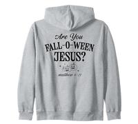 Are You Fall-O-Ween Jesus Christian Halloween Pumpkin Bible Zip Hoodie