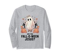 are You Fall-O-Ween Jesus Ghost Fall Christian Pumpkin Retro Long Sleeve T-Shirt