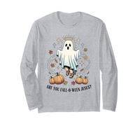 are You Fall-O-Ween Jesus Ghost Fall Christian Pumpkin Retro Long Sleeve T-Shirt