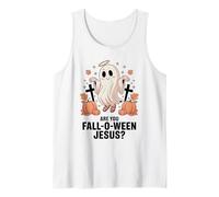 are You Fall-O-Ween Jesus Ghost Fall Christian Pumpkin Retro Tank Top