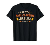 are You Fall O Ween Jesus Shirt Matthew Halloween Christian Value Graphic T-Shirt, Men, Black, M