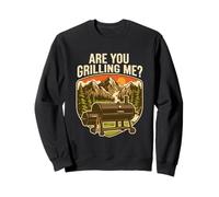 Are You Grilling Me Funny BBQ Smoker Pun Retro Sweatshirt