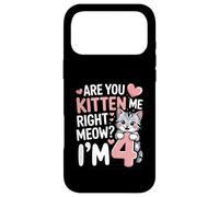 Are You Kitten Me Right Meow I'm 4 Birthday Case for iPhone 17 Pro Max