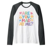 are You Mad At Me Sarcastic Mood Awkward - Raglan Baseball Tee