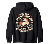 Are You Overthinking Unicorn Horse For Thoughtful Minds Zip Hoodie