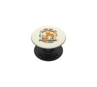 Are You Overthinking What I'm Overthinking Cat Funny PopSockets Adhesive PopGrip