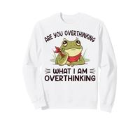 Are You Overthinking What I'm Overthinking Funny Frog Meme Sweatshirt