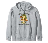 Are You Overthinking What I'm Overthinking Funny Frog Meme Zip Hoodie
