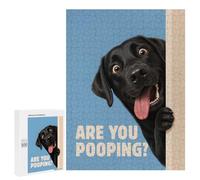 Are You Pooping Black Labrador Retriever Jigsaw Puzzle for Adults And Families, 500 PCS, A Creative Way to Unwind after A Busy Day, for Family Nights