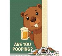 Are You Pooping Bober Beaver Puzzles 1000 Pieces for Teenagers Gifts Puzzle for Adults And Teenager Jigsaw Puzzles for Adults Educational Game Challenge Toy 38x26cm/1000pcs