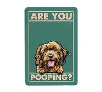 ARE YOU POOPING Cockapoo funny dog sign for bathroom Wall Sign dog lover decor 8 x 12 Inch