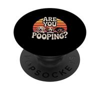 Are You Pooping Dog Lover Retro Funny Dogs PopSockets Adhesive PopGrip