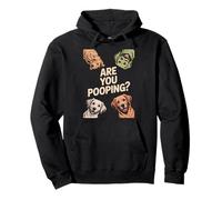 Are You Pooping Dog Lover Retro Funny Dogs Pullover Hoodie