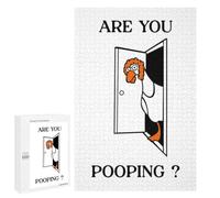 Are You Pooping？ Funny Cartoon Image Jigsaw Puzzle, 1000 PCS, Relaxing Activity for Adults, An Engaging Indoor Activity for Quiet Evenings, at Home