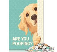 Are You Pooping Golden Dog Puzzles 1000 Pieces for Teenagers Gifts Puzzle for Adults And Teenager for Adults Teenagers Age 12+ 38x26cm/1000pcs