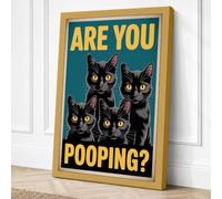Are You Pooping Retro Canvas Wall Art Print 36x24 Inch