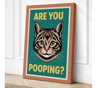Are You Pooping? Retro Canvas Wall Art Print 36x24 Inch