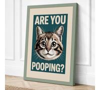 Are You Pooping Typography Canvas Wall Art Print 30x20 Inch