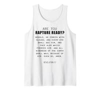 Are You Rapture Ready - Revelation 1:7 Return of Jesus Quote Tank Top