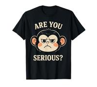 Are You Serious Animal Face Meme Grumpy Funny Monkey T-Shirt