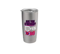 are You Stressed Yes No Overthinking Puns Stainless Steel Insulated Tumbler