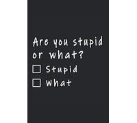 Are you stupid or what: 6x9 Notebook lined