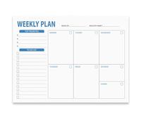 Are you tired of delaying your most important tasks and not reaching your goals? The weekly notepad revision planner prioritizes your tasks of the week to get you focused on what’s important. Our week