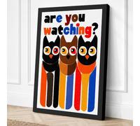 Are You Watching? Canvas Wall Art Print 18x12 Inch