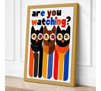 Are You Watching? Canvas Wall Art Print 18x12 Inch