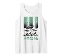 Area 51 Alien Invasion Prevention Team UFO Flying Saucer Tank Top