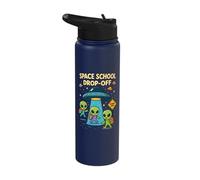 Area 51 Alien Kids Space School Drop Off Back to School Stainless Steel Insulated Water Bottle
