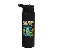 Area 51 Alien Kids Space School Drop Off Back to School Stainless Steel Insulated Water Bottle