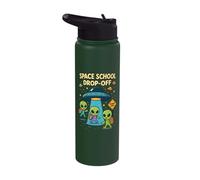Area 51 Alien Kids Space School Drop Off Back to School Stainless Steel Insulated Water Bottle