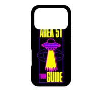 Area 51 Alien UFO Retro Space Typography Case for iPhone 17 Pro