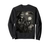 Area 51 Bigfoot Alien Friends Selfie Sweatshirt