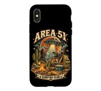 Area 51 Camping Club Retro Alien Camping Humor Case for iPhone X/XS