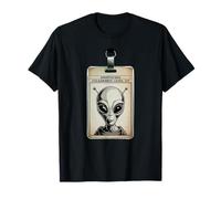 Area 51 Employee of The Month Alien Badge Design T-Shirt