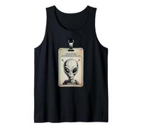 Area 51 Employee of The Month Alien Badge Design Tank Top