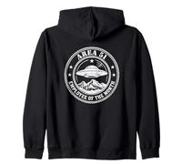 Area 51 Employee Of The Month UFO Conspiracy Zip Hoodie