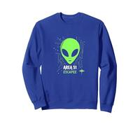 Area 51 Escapee Alien UFO Sci-Fi Enthusiast Gift Sweatshirt, Adult Unisex, Royal Blue, S