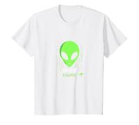 Area 51 Escapee Alien UFO Sci-Fi Enthusiast Gift T-Shirt, Kids, White, 4 Years